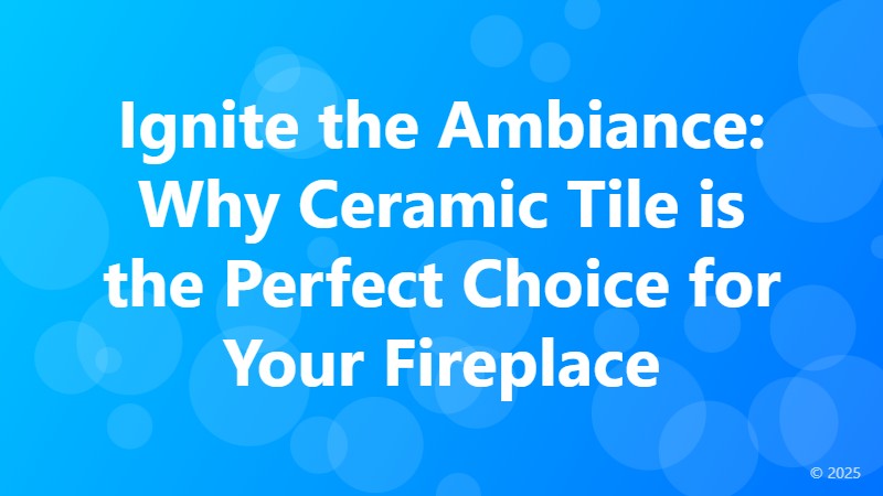 Ignite the Ambiance: Why Ceramic Tile is the Perfect Choice for Your Fireplace